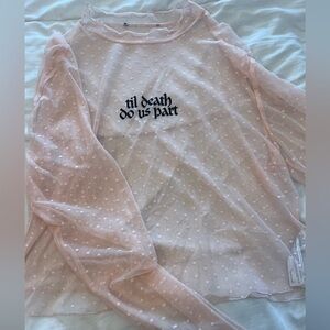 Forever 21 Pink Sheer Blouse